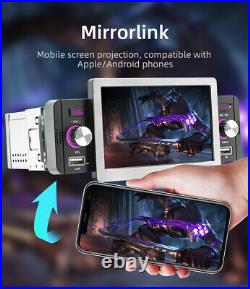 1 Din Wireless CarPlay Car Radio MP5 Player Retractable Touch Screen Mirror Link