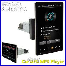 10in 1Din Android9.1 Car MP5 Player Rotatable Touch Screen Stereo Radio GPS WIFI