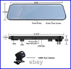 10in 2K Mirror Car Dash Cam Touch Screen Dual Camera G-Sensor Hd Drive Recorder
