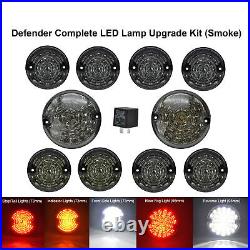 10pcs Led Smoked Black Lamp Light Kit For Land Rover Defender 90 110 Series