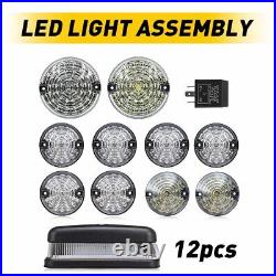 11PCS Fits For Land Rover Defender Led Deluxe Clear Upgrade Lamp Light Kit UK