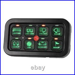 12V/24V 8 Gang RGB Control Switch Panel LED Relay For Offroad Jeep Truck ATV SUV