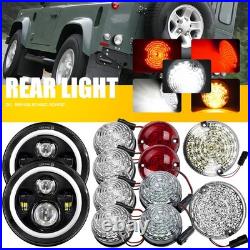 12x Complete LED Light Upgrade Kit Lamp For Land Rover Defender 1990-2016 Clear