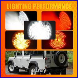 12x Complete LED Light Upgrade Kit Lamp For Land Rover Defender 1990-2016 Clear