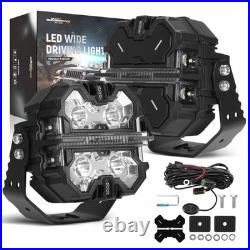 178W LED Work Light Bar Spot Beam White Amber DRL Pod Lights IP68 270° Coverage