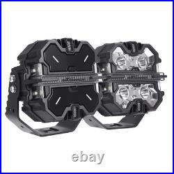 178W LED Work Light Bar Spot Beam White Amber DRL Pod Lights IP68 270° Coverage