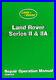 1959-1970 Land Rover Series II And IIA Repair Manual