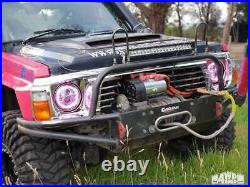 1pr JTX LED Headlights PURPLE Flashes AMBER turning Land Rover Series 1 2 2A 3