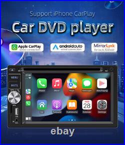 2DIN Car Bluetooth DVD MP5 Player For Apple Carplay Android Auto Mirror Link