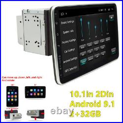 2Din 10.1in Android9.1 Car Stereo Radio Bluetooth GPS Sat Nav WiFi FM MP5 Player