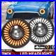 2PCS 7inch Round LED Headlights Halo Hi/Lo Z-Beam For Classic Mini Austin Rover