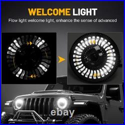 2PCS 7inch Round LED Headlights Halo Hi/Lo Z-Beam For Classic Mini Austin Rover 2PCS 7inch Round LED Headlights Halo Hi/Lo Z-Beam For Classic Mini Austin Rover