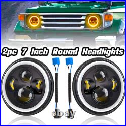 2X For Jeep Wrangler CJ LJ TJ JK 7-inch LED Headlight O Ring Hi/Lo Beam DRL