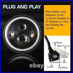 2X For Jeep Wrangler CJ LJ TJ JK 7-inch LED Headlight O Ring Hi/Lo Beam DRL