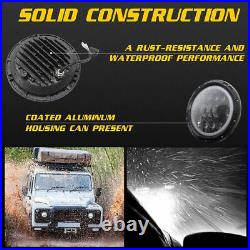 2x 7 inch Round LED Headlight 6000K Hight/Low Beam Light 6000k White For Jeep
