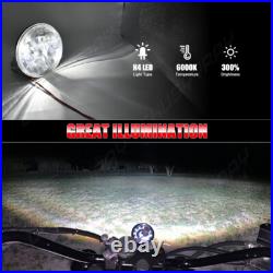 2x 7Inch Round LED Headlights High Low Beam For Jeep Wrangler JK LJ 1997-2018