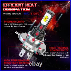 2x 7Inch Round LED Headlights High Low Beam For Jeep Wrangler JK LJ 1997-2018