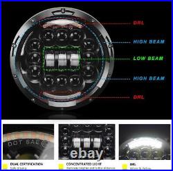 2x UK 7Inch E9 Approved LED Headlight for LAND ROVER DEFENDER TD4 TD5 90 110