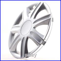 4 Hub Caps 16 Inch Wheel Trims Covers Rubin silber for Alfa Dacia Honda Land Rov