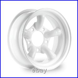 4 x Challenger 5 Spoke Steel Wheels Wheel 16 x 7 ET-25 White