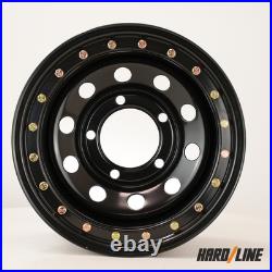 4x 16 x 10 steel wheels fit Land Rover Defender Beadlock style 5x165.1 ET-32