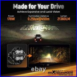 5 178W LED Driving Light Spot Beam For 4X4 Truck White DRL Side Shooter IP68