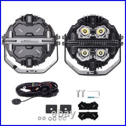 5 Inch Round LED Work Light 178W Spot Flood Combo Beam White Amber DRL Pair