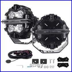 5 Inch Round LED Work Light 178W Spot Flood Combo Beam White Amber DRL Pair