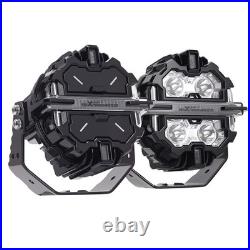 5 Inch Round LED Work Light 178W Spot Flood Combo Beam White Amber DRL Pair