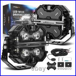 5 LED Driving Auxiliary Light RGB DRL Side Shooter Spot Flood Combo Off Road