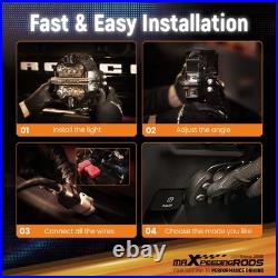 5 LED Driving Auxiliary Light RGB DRL Side Shooter Spot Flood Combo Off Road