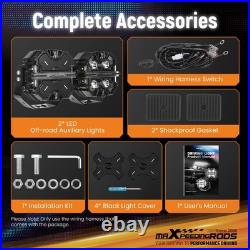 5 LED Driving Auxiliary Light RGB DRL Side Shooter Spot Flood Combo Off Road