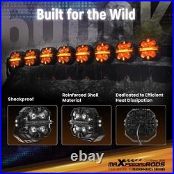 5 LED Driving Auxiliary Light RGB DRL Side Shooter Spot Flood Combo Off Road