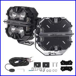 5 LED Driving Auxiliary Light RGB DRL Side Shooter Spot Flood Combo Off Road