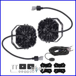 5 LED Driving Auxiliary Light RGB DRL Side Shooter Spot Flood Combo Off Road