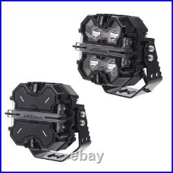 5 LED Driving Auxiliary Light RGB DRL Side Shooter Spot Flood Combo Off Road