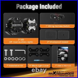 5inch LED Driving Light Bar 178W White Amber DRL Spot Pod Lights Side Shooter