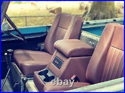 6 seat interior chocolate fluted front+ rear + cubby FITS SERIES 2/3 LAND ROVERS