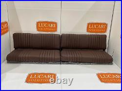 6 seat interior chocolate fluted front+ rear + cubby FITS SERIES 2/3 LAND ROVERS