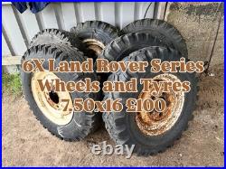 6x Land Rover Series Wheels And Tyres