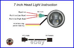 7 LED Headlights x2 Chrome 50W E Marked UK EU Halo Indicator Free LED 750AC