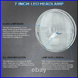 7 Sealed Beam Brighter LED Conversion KIT For Land Rover Series Defender RHD