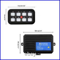 8 Gang RGB Light Bar Switch Panel APP Control For Jeep Wrangler JK LJ TJ Offroad