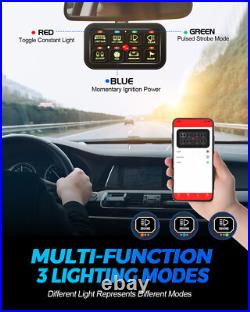 8 Gang RGB Light Bar Switch Panel APP Control For Jeep Wrangler JK LJ TJ Offroad