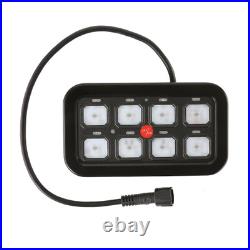 8 Gang RGB Light Bar Switch Panel APP Control For Jeep Wrangler JK LJ TJ Offroad
