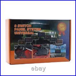 8 Gang RGB Switch Panel LED Light Bar Bluetooth APP & Remote Control 12V