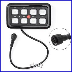 8 Gang RGB Switch Panel LED Light Bar Bluetooth APP & Remote Control 12V