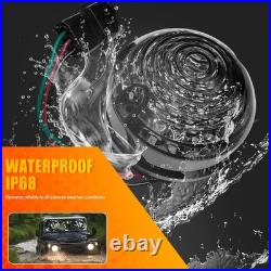 8Pcs Smoked Lens For Land Rover Defender 90 110 130 Stop Tail Light & Indicator