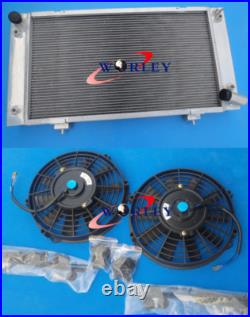 Aluminum radiator + fans for Land Rover Discovery & Range Rover Series 1 3.9L V8