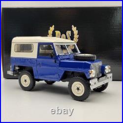 BOS 1/18 Land Rover Light weight Series III 1973 BOS382 Models Car blue & white